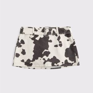 Abercrombie Low Rise Belted Denim Mini Skort - 28